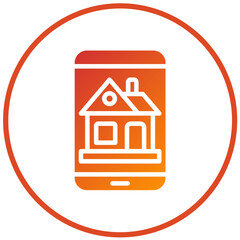 Fototapeta premium Vector Design House App Icon Style