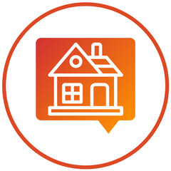 Vector Design House Chat Icon Style