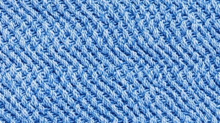 A close-up of textured blue fabric showcasing intricate patterns of knitting, conveying warmth and craftsmanship, Denim Texture woven  seamless.