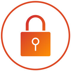Vector Design Locked Icon Style