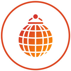 Vector Design Disco Ball Icon Style