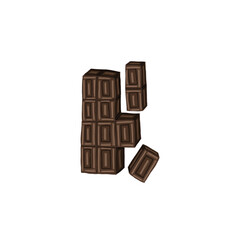 a bar of bitter dark chocolate.