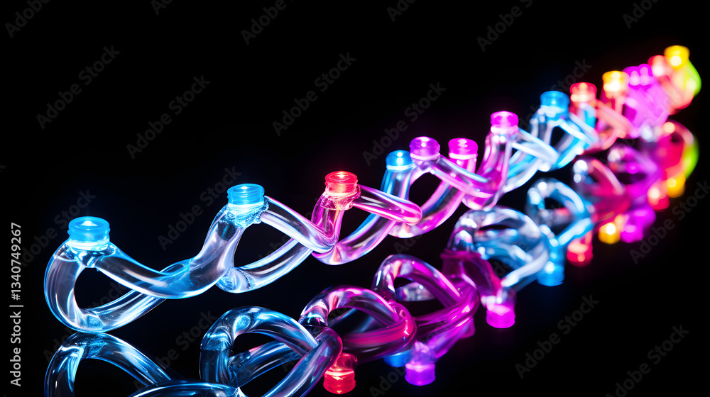 Poster a string of lights artfully illustrating gas flows in a multiphase medium with a captivating display