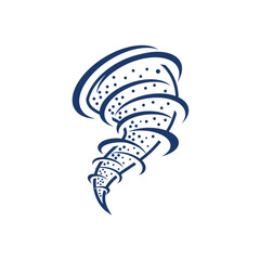 Tornado vector illustration in blue color