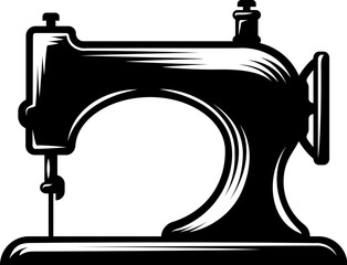 A sewing machine dressmaker tailor vintage concept icon