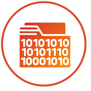 Vector Design Binary Icon Style