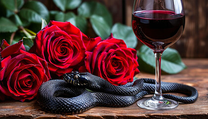 wine and roses
