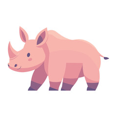Naklejka premium Rhino illustration wildlife animal vector