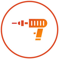 Pneumatic Drill Vector Design Icon Style