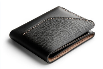 Stylish black leather phone case accessories isolated on a clean standard surface for modern lifestyle minimalist design high-quality material professional photography elegance