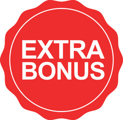 EXTRA BONUS stamp vector illustration