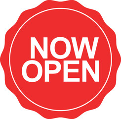 NOW OPEN stamp vector illustration