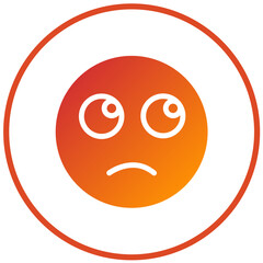 Vector Design Rolling Eyes Icon Style