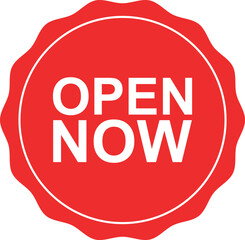 OPEN NOW stamp vector illustration