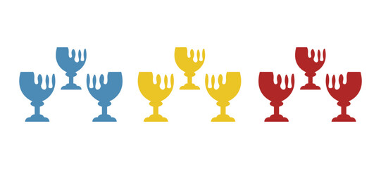 chalice icon, blood of jesus, on a white background, vector illustration
