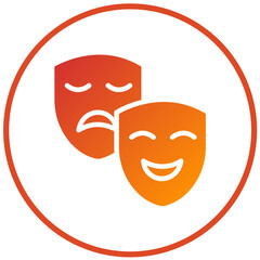 Vector Design Drama Icon Style