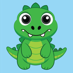 Obraz premium Cute Reptile Animal Cartoon for Kids