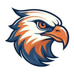 Obraz premium Falcon head retro logo illustration vector eagle vector