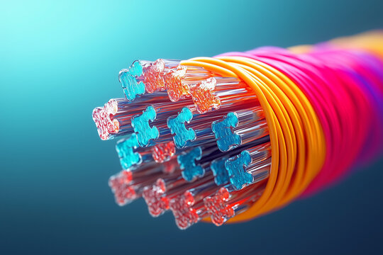 A vibrant collection of colorful cables intertwined, showcasing a dynamic visual appeal that captivates the eye.