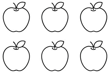 apple line art illustration minimal and elegant style.eps