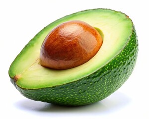 fresh avocado isolated on white