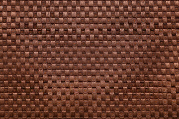Texture of stylish brown fabric as background, closeup