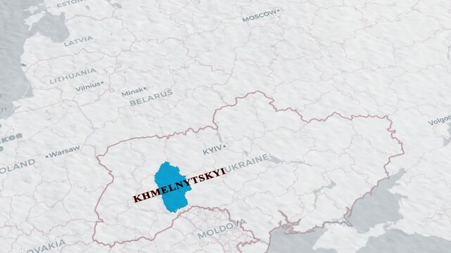 Khmelnytskyi Map.Map overview of Khmelnytskyi region in Ukraine &ndash; journey through the city