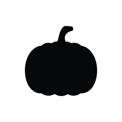 pumpkin silhouette vector isolated on white background