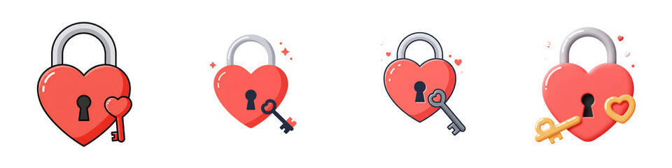 Heart-Shaped Lock and Key