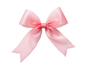 pink bow isolated on white