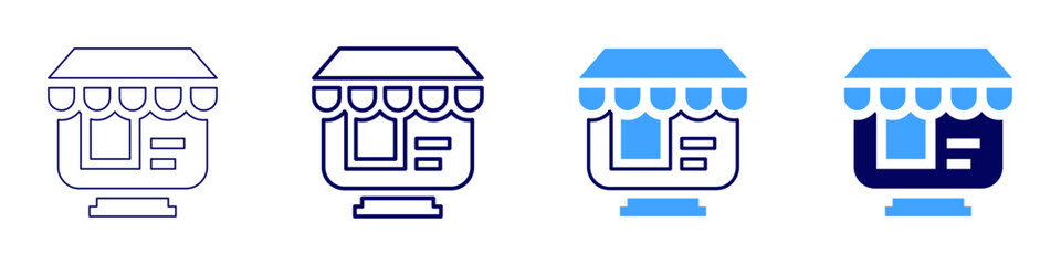 Domain authority​ icon in 4 different styles. Thin Line, Line, Bold Line, Duotone. Duotone style. Editable stroke
