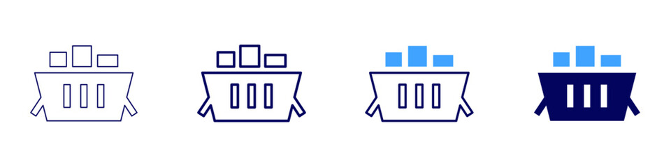 Dynamic couponing icon in 4 different styles. Thin Line, Line, Bold Line, Duotone. Duotone style. Editable stroke