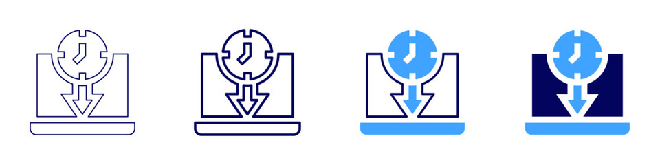 Obraz premium Internal linking​ icon in 4 different styles. Thin Line, Line, Bold Line, Duotone. Duotone style. Editable stroke