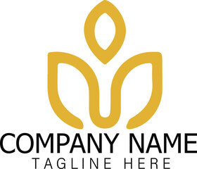 abstract golden logo