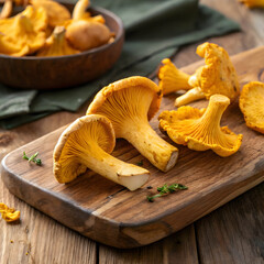 Fototapeta premium Delicious Chanterelle Mushrooms: Recipe Ideas