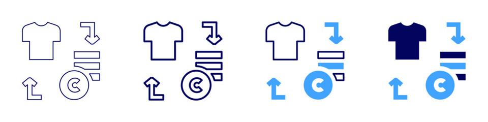 Referral sources icon in 4 different styles. Thin Line, Line, Bold Line, Duotone. Duotone style. Editable stroke