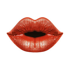 Glossy Red Lips – Sensual Lip Art with Shine & Beauty