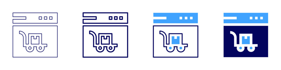 Smart contract payments icon in 4 different styles. Thin Line, Line, Bold Line, Duotone. Duotone style. Editable stroke
