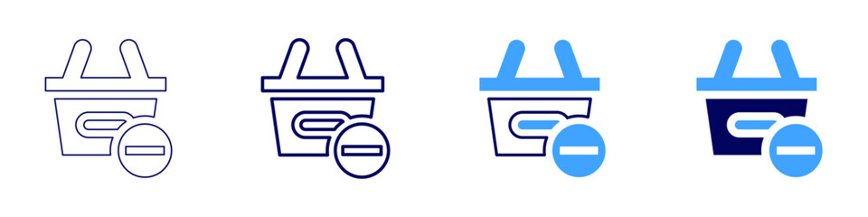 Upselling techniques​ icon in 4 different styles. Thin Line, Line, Bold Line, Duotone. Duotone style. Editable stroke