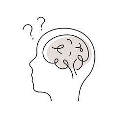 Memory problems medical illustration