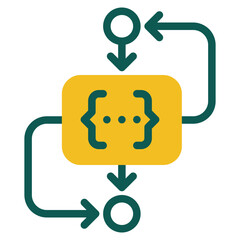 Algorithm green icon