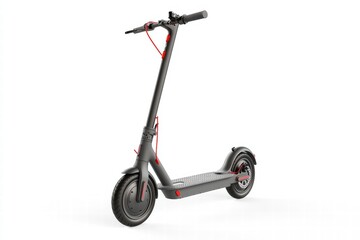 A modern electric scooter isolated on a white background