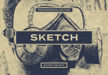 Sketch Paint Painting Drawing Art Draw Photo Effect Paper Texture Template Mockup Overlay Style