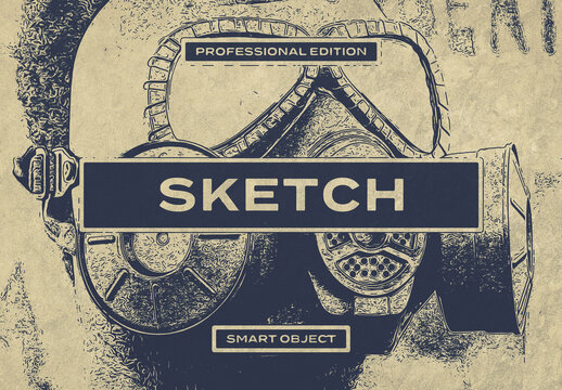 Sketch Paint Painting Drawing Art Draw Photo Effect Paper Texture Template Mockup Overlay Style