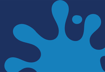 abstract blue liquid splash on a dark blue background, vector illustration