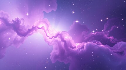Fototapeta premium cosmic nebula swirling purple, blue, and pink gases illuminated by glowing stars