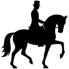Horse rider silhouette