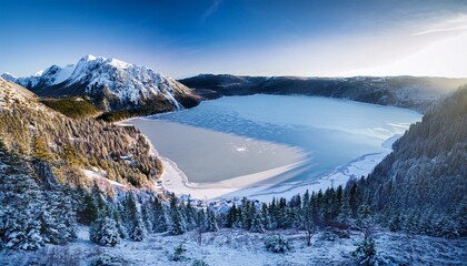 frozen lake morskie oko or sea eye lake in poland at winter © Lyra