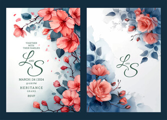 Abstract flower art Brochure cover template design, Luxury invitation card background, Hand drawn texture design, invitation, abstract background, cover template, wall print design