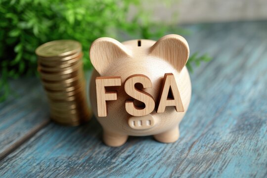 FSA Individual Spending Account - Savings, Investment, and Green Background Concept